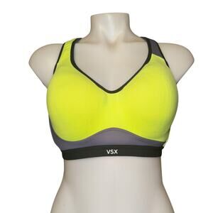 Incredible By Victoria’s Secret Yellow & Gray Racerback Sports Bra 36 D